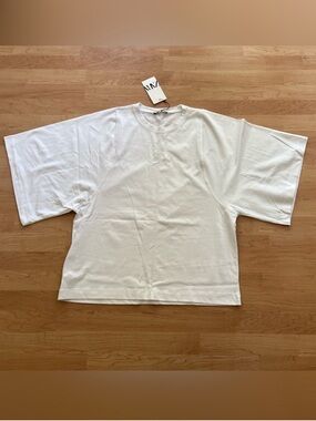 NWT ZARA BATWING DOLMAN SLEEVE T-SHIRT L